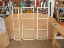 completed frames for bulkhead wall