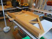 Shop built crosscut sled for table saw