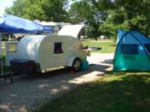 Camping in Lake Evergreen in Bloomington, IL in August