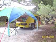 teardrop with tent