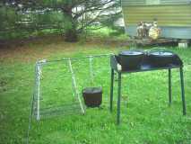 campfire crand dutch oven table combo