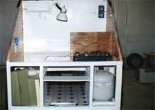 White paint in galley/compartments