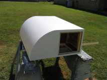 The final coat of paint is on the tongue box. I guess the dreaded hole will have to be cut in a perfectly good roof.