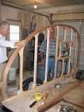 The first wall Framing has glued and removed from the jig.