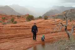 Rainy day hike at Snow Canyon State Park