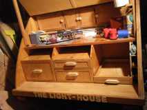 Galley drawers installed