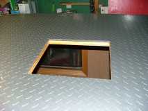 Roof vent opening cut out.