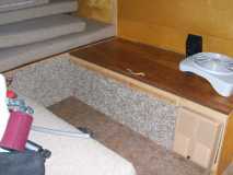 Carpeted footwell