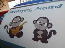 Monkeys painted