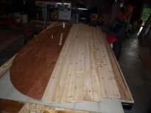 Installing 5/16" cedar planks