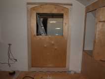 Door Frame on inside before painting