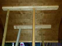Second piece of ceiling plywood