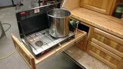 double slide stove drawer