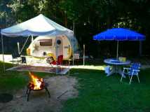 Backyard camping