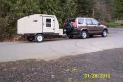 The profile.  Trailer hooked up to the car.