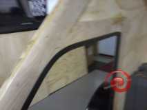 used screwed and glued red oak as inner door frame and bracing
