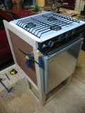 combination stove and refrigerator